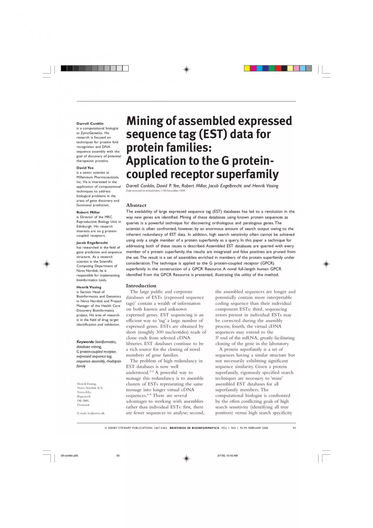 PDF-Darrell Conklinis a computational biologistat ZymoGenetics Hisresearc