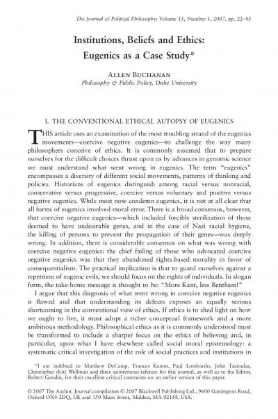 Philosophy  Public Policy Duke UniversityITHE CONVENTIONAL ETHICAL