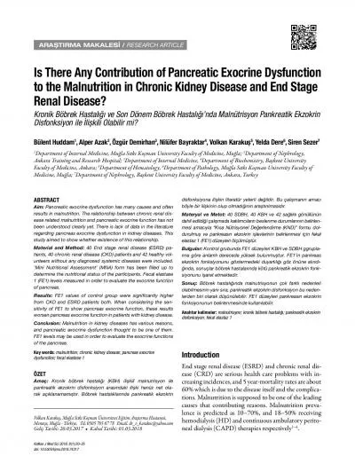 Is There Any Contribution of Pancreatic Exocrine Dysfunction to the Ma