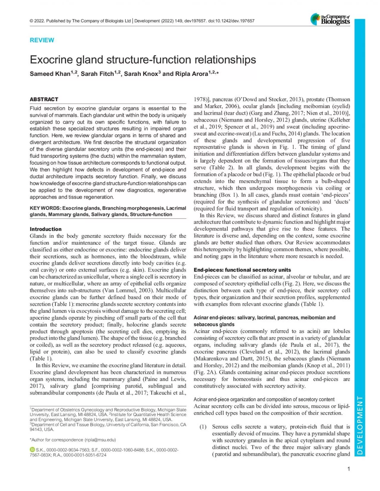 PDF-ExocrineglandstructurefunctionrelationshipsSameedKhan12SarahFitch1