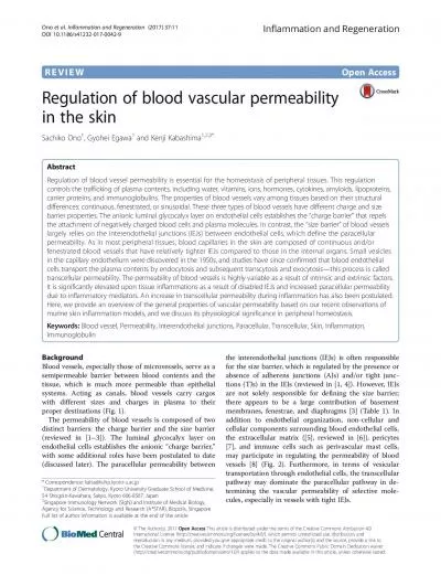 Hereweprovideanoverviewofthecurrentknowledgeofthepermeabilityofbloodv