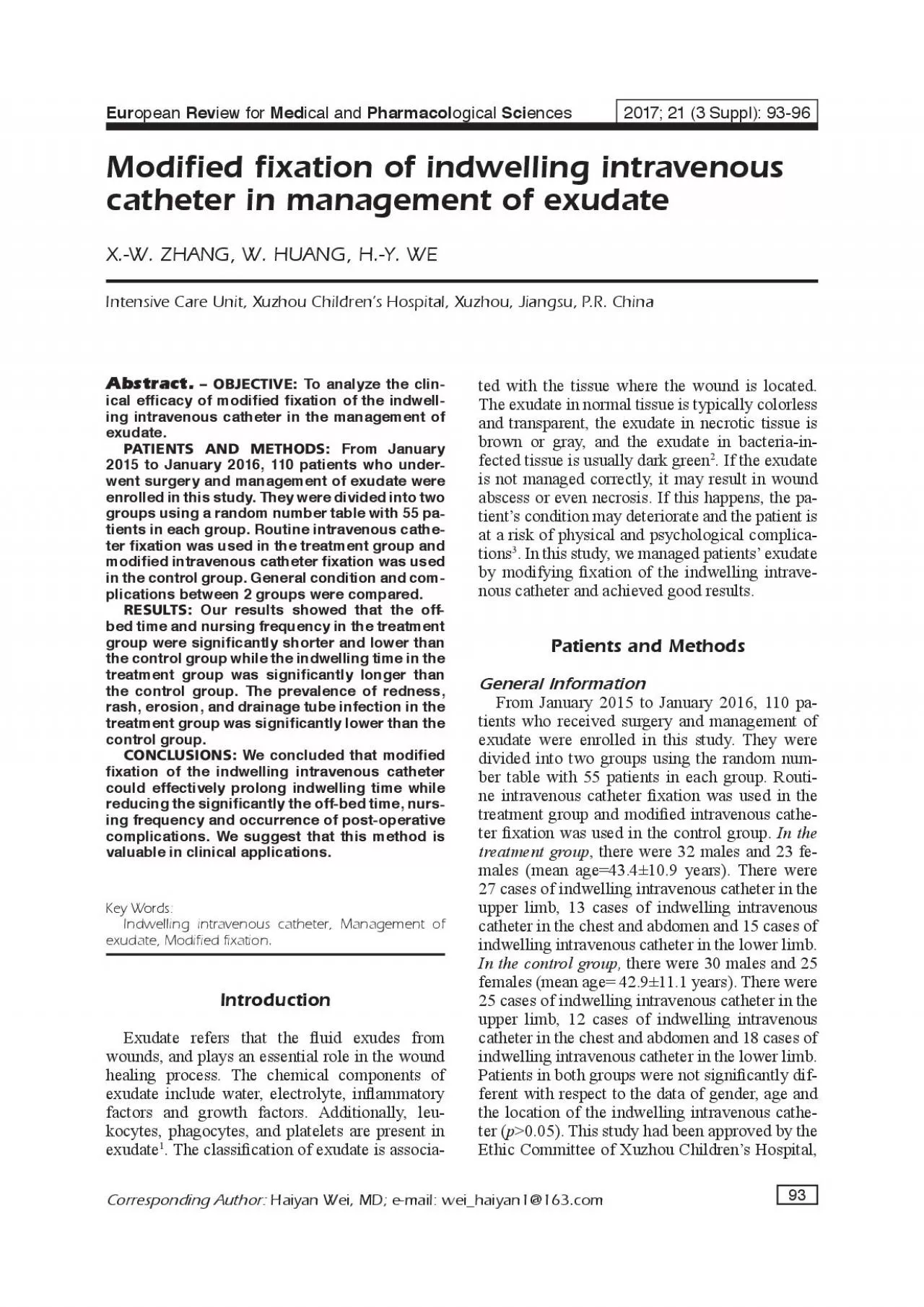 PDF-The exudate in normal tissue is typically colorless and transparent t