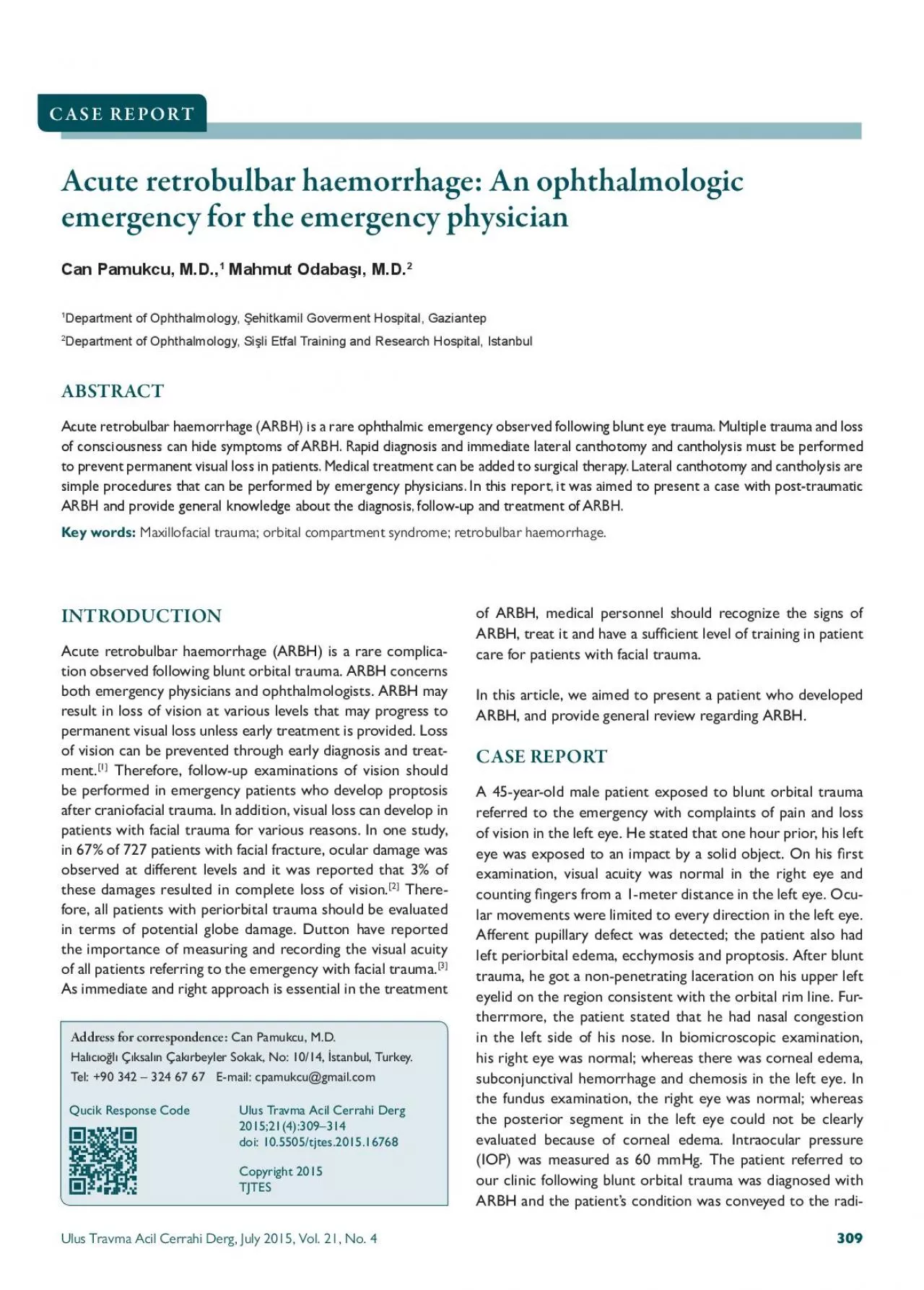 PDF-Department of Ophthalmology ehitkamil Goverment Hospital Gaziantep