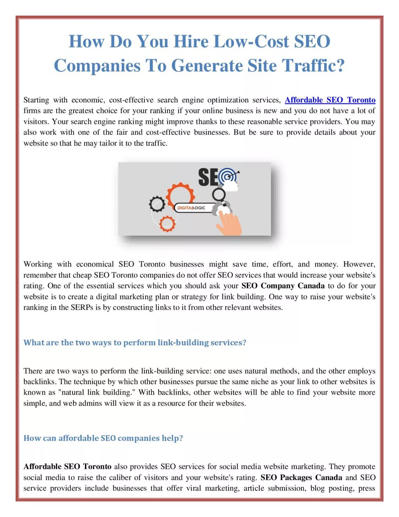 PDF-How Do You Hire Low-Cost SEO Companies To Generate Site Traffic?