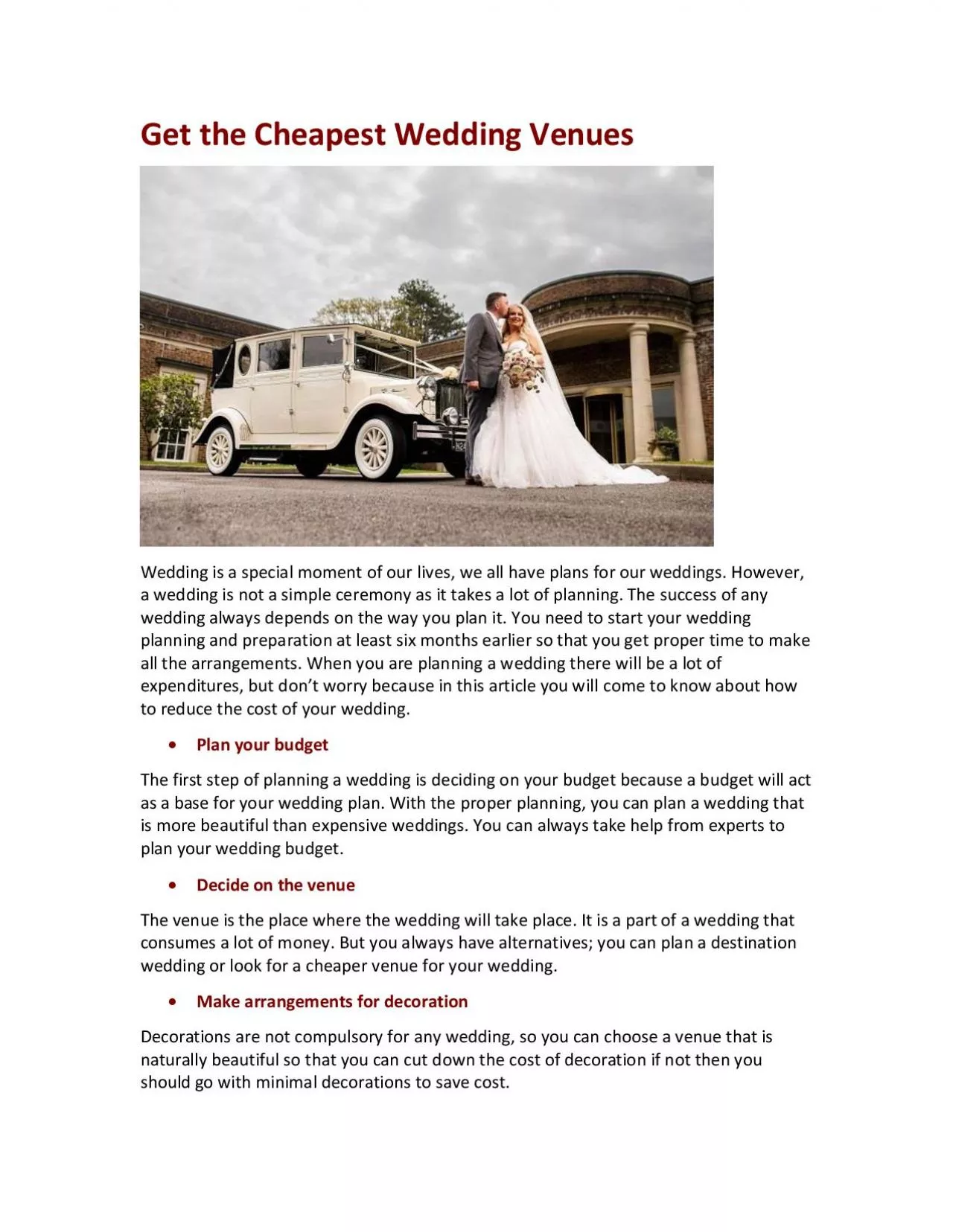 PDF-Get the Cheapest Wedding Venues