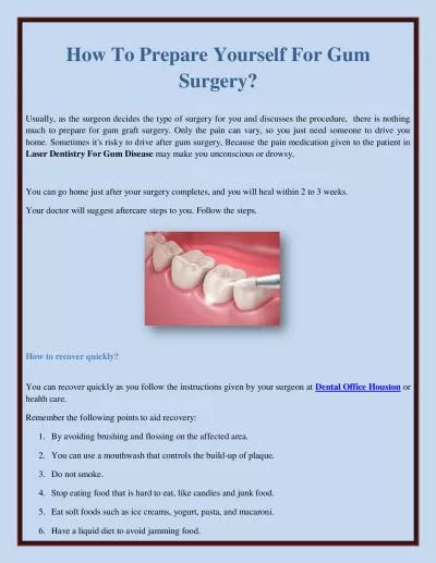 How To Prepare Yourself For Gum Surgery?