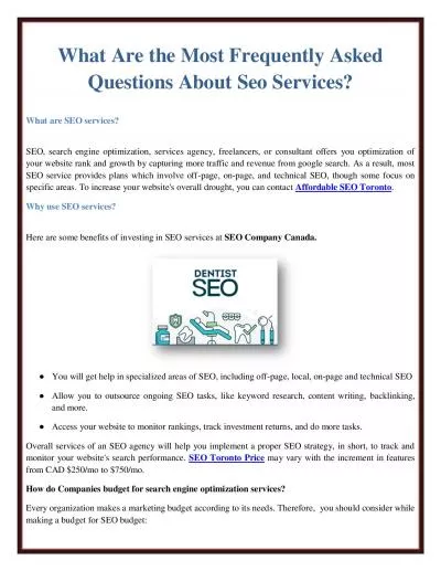 What Are the Most Frequently Asked Questions About Seo Services?
