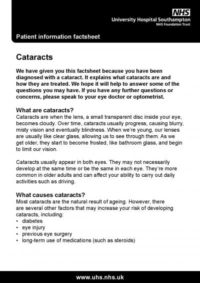 Patient information factsheet