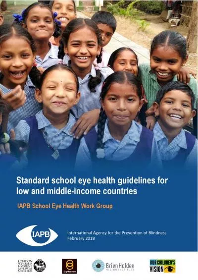 Standard school eye health guidelines for