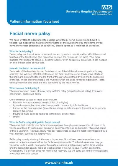 Patient information factsheet