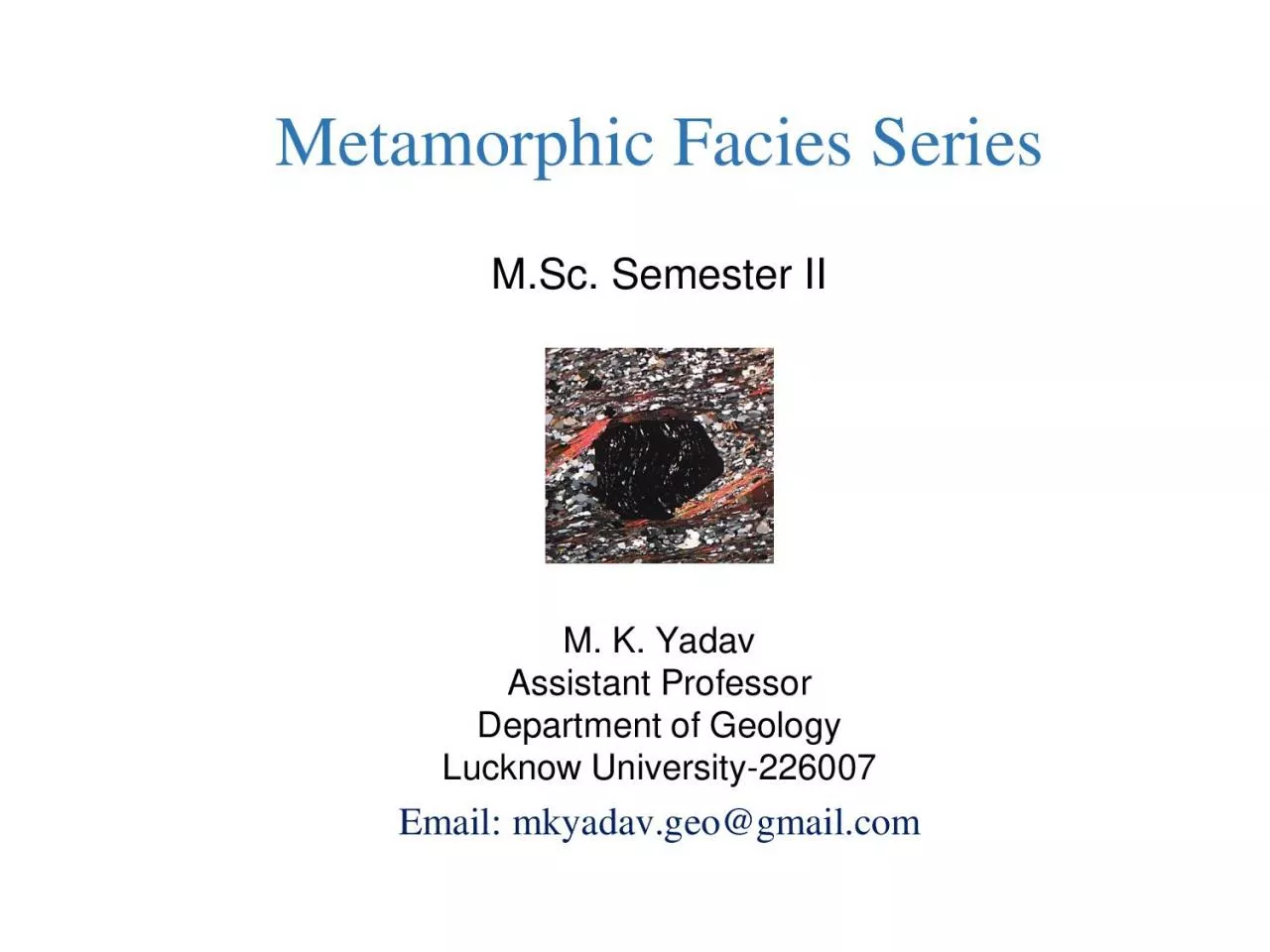 PDF-Metamorphic Facies Series