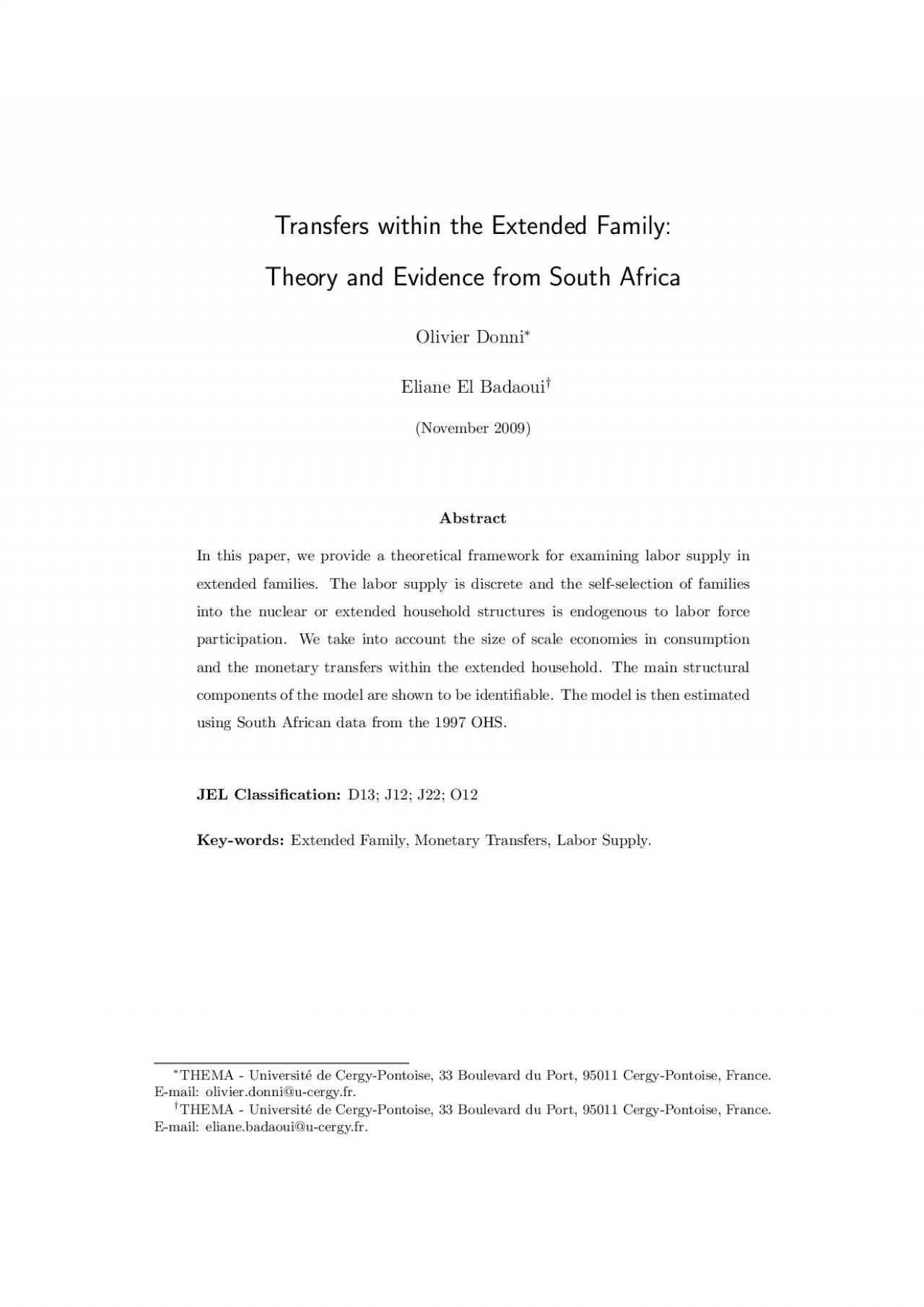 PDF-TransferswithintheExtendedFamilyTheoryandEvidencefromSouthAfricaOlivi