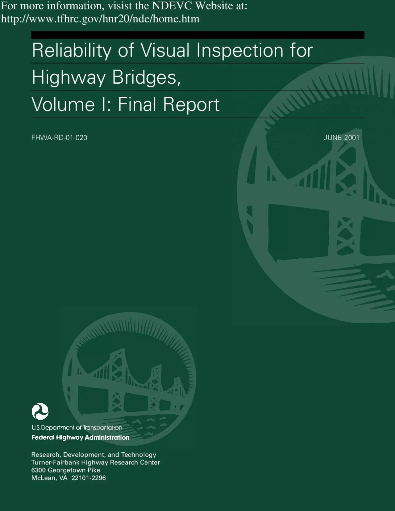 FOREWORD Since the implementation of the National Bridge Inspection Pr
