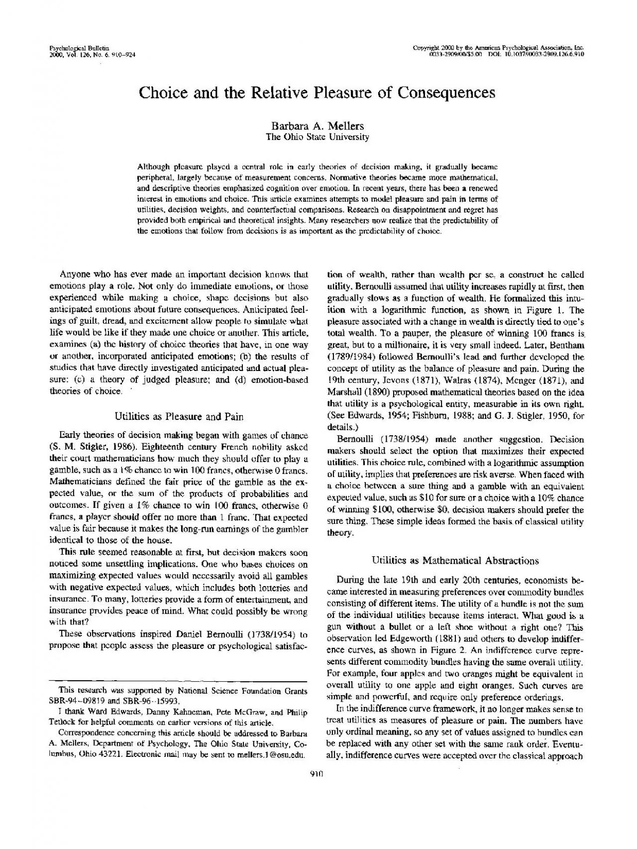 PDF-Bulletin Copyright 2000 by the American Psychological Association Inc