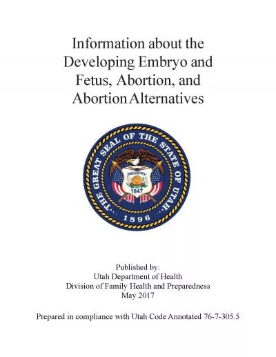 Developing Embryo and  FetusAbortion and  Abortion AlternativesPrepa