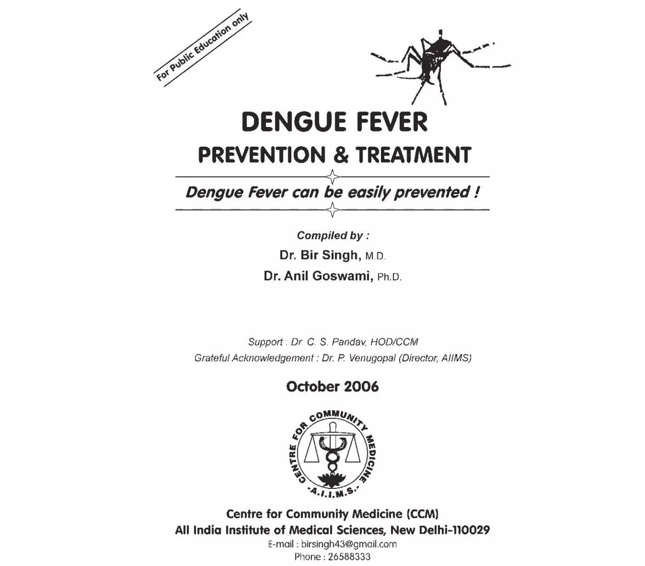 PDF-Dengue fever is a common communicable disease characterized byoccurre