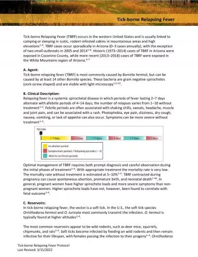 x0000x0000Tickborne Relapsing Fever ProtocolLast Revised 3152