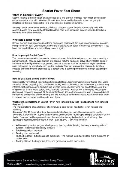 Scarlet Fever Fact Sheet