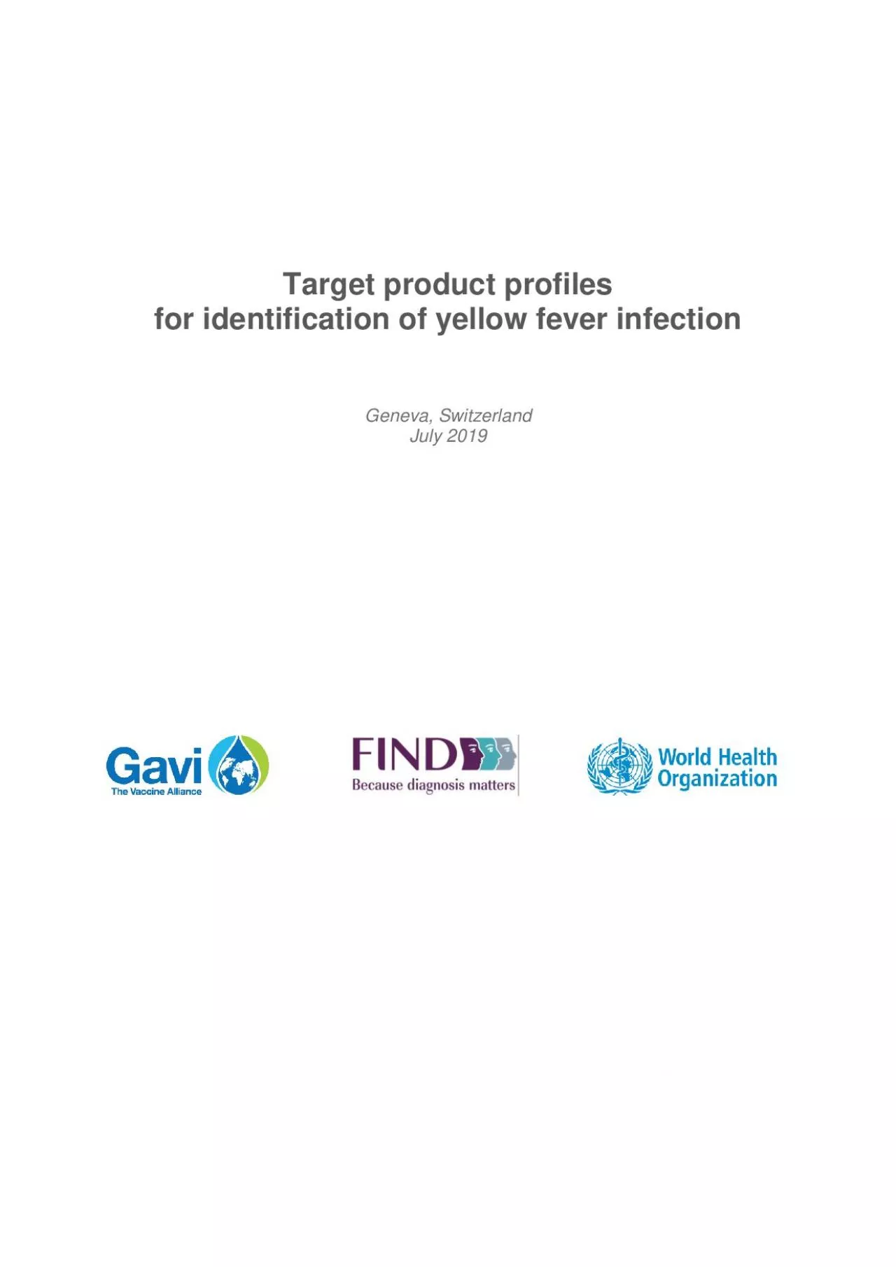 PDF-Target product profiles