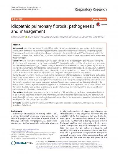 reviewwesummarizethecurrentknowledgeonpathogenesisandmanagementofIPF