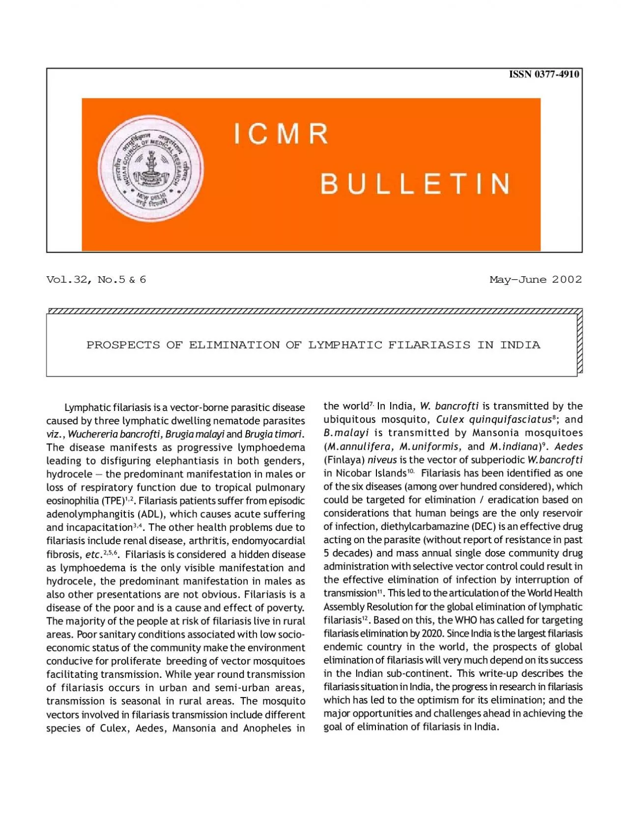 ICMR Bulletin