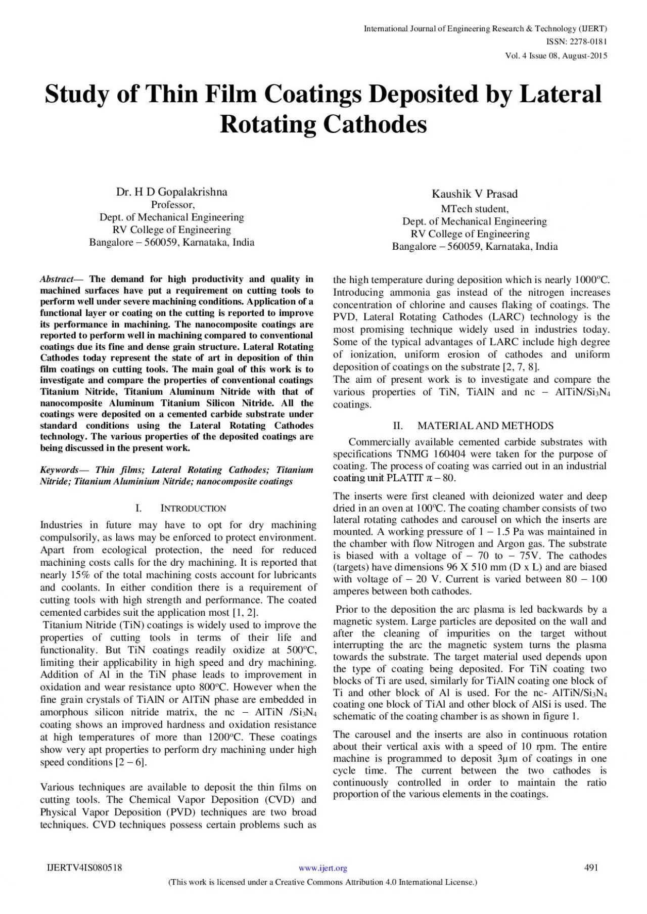 PDF-Study of Thin Film Coatings Deposited by Lateral Rotating Cathodes