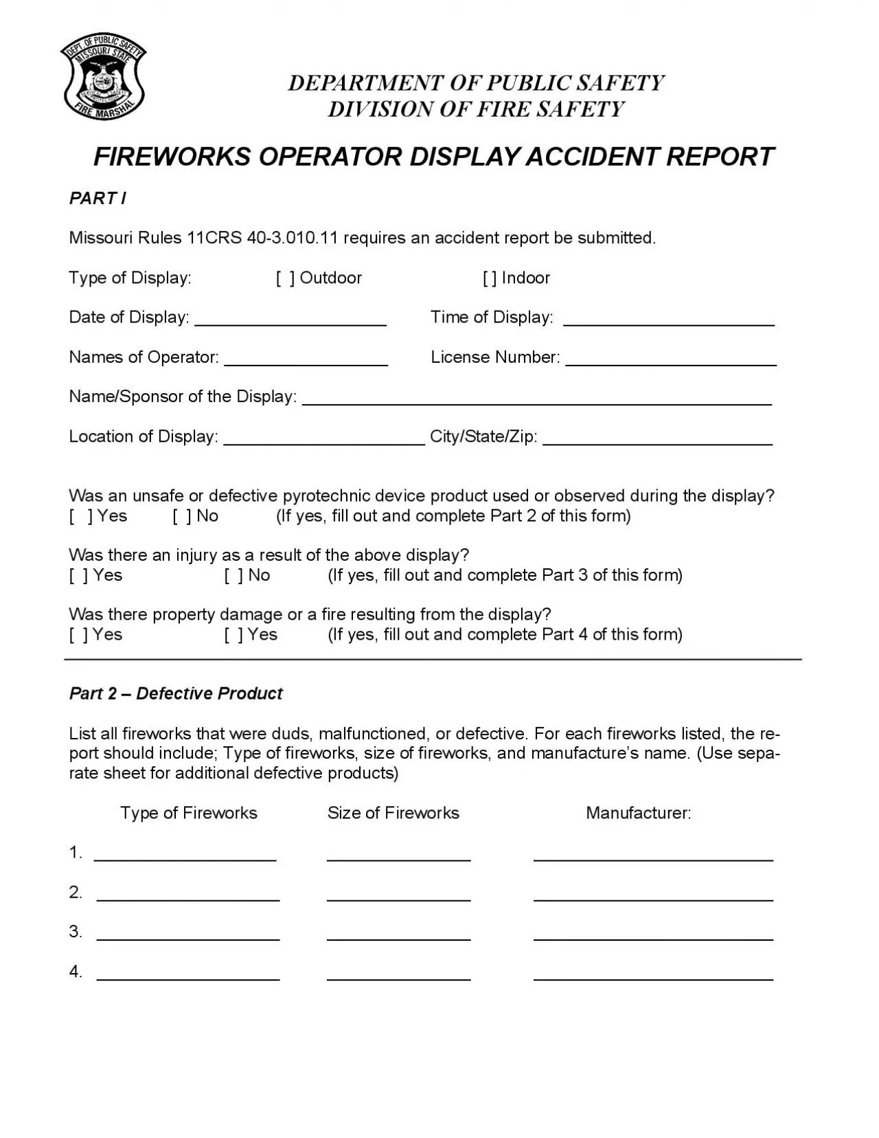 PDF-DEPARTMENT OF PUBLIC SAFETY DIVISION OF FIRE SAFETY FIREWORKS OPERATOR