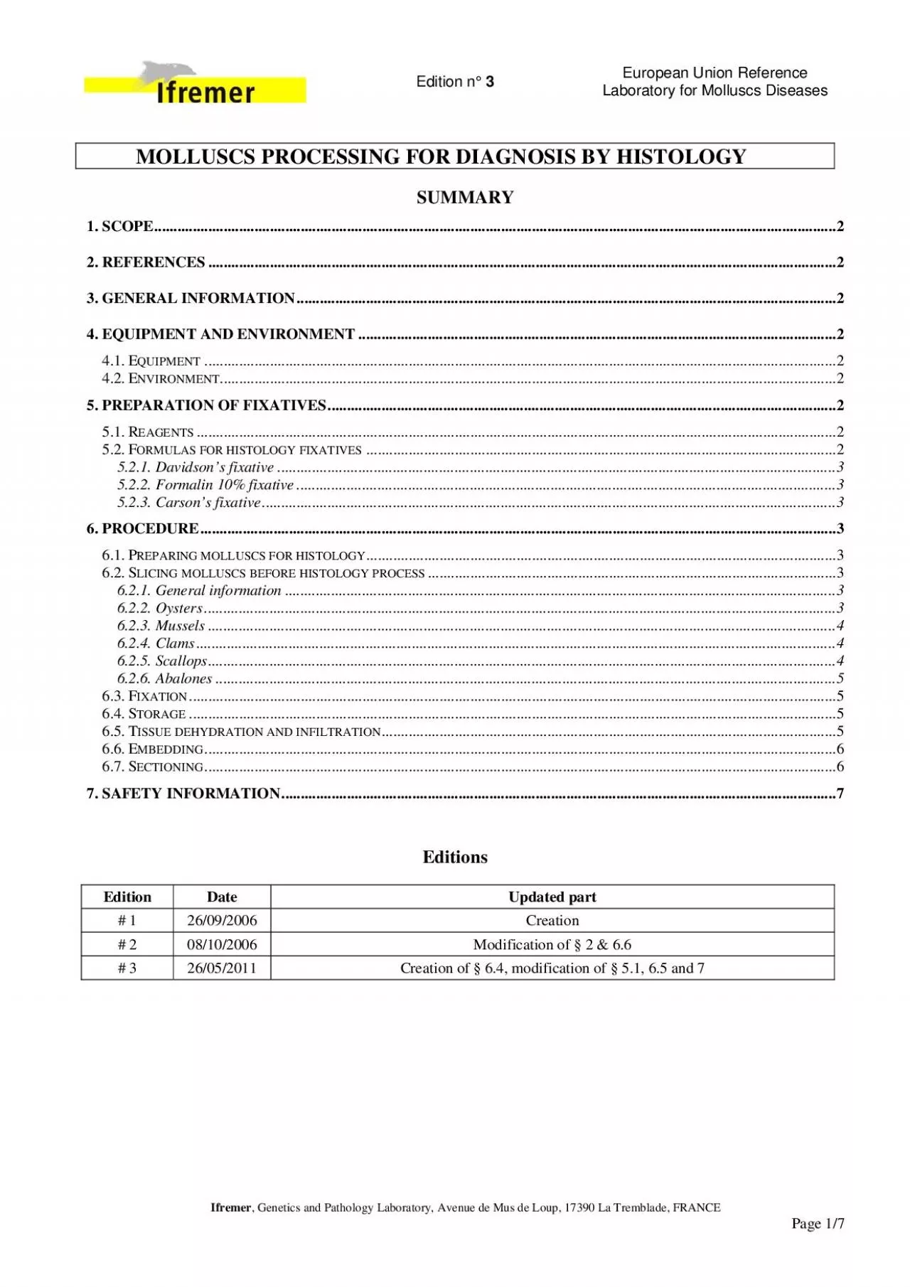 PDF-European Union Reference Laboratory for Molluscs DiseasesIfremer Gene