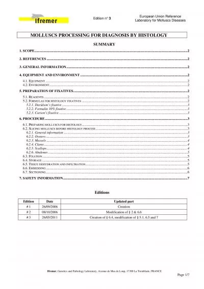 European Union Reference Laboratory for Molluscs DiseasesIfremer Gene