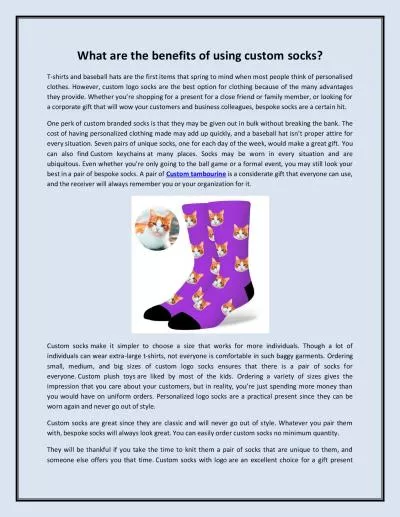 What are the benefits of using custom socks?
