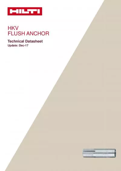 Economical manual set flush anchor