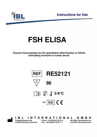 Enzyme immunoassay forthe quantitative determination of follicle stimu