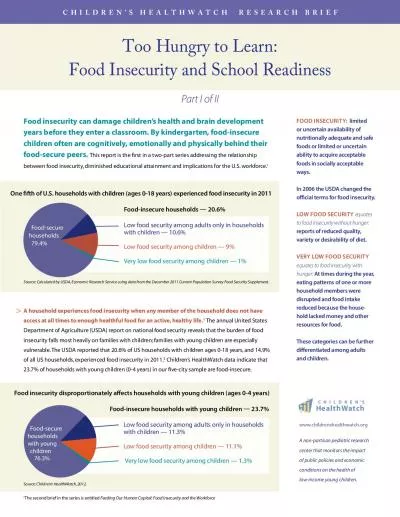 Food insecurity can damage children146s health and brain developmen