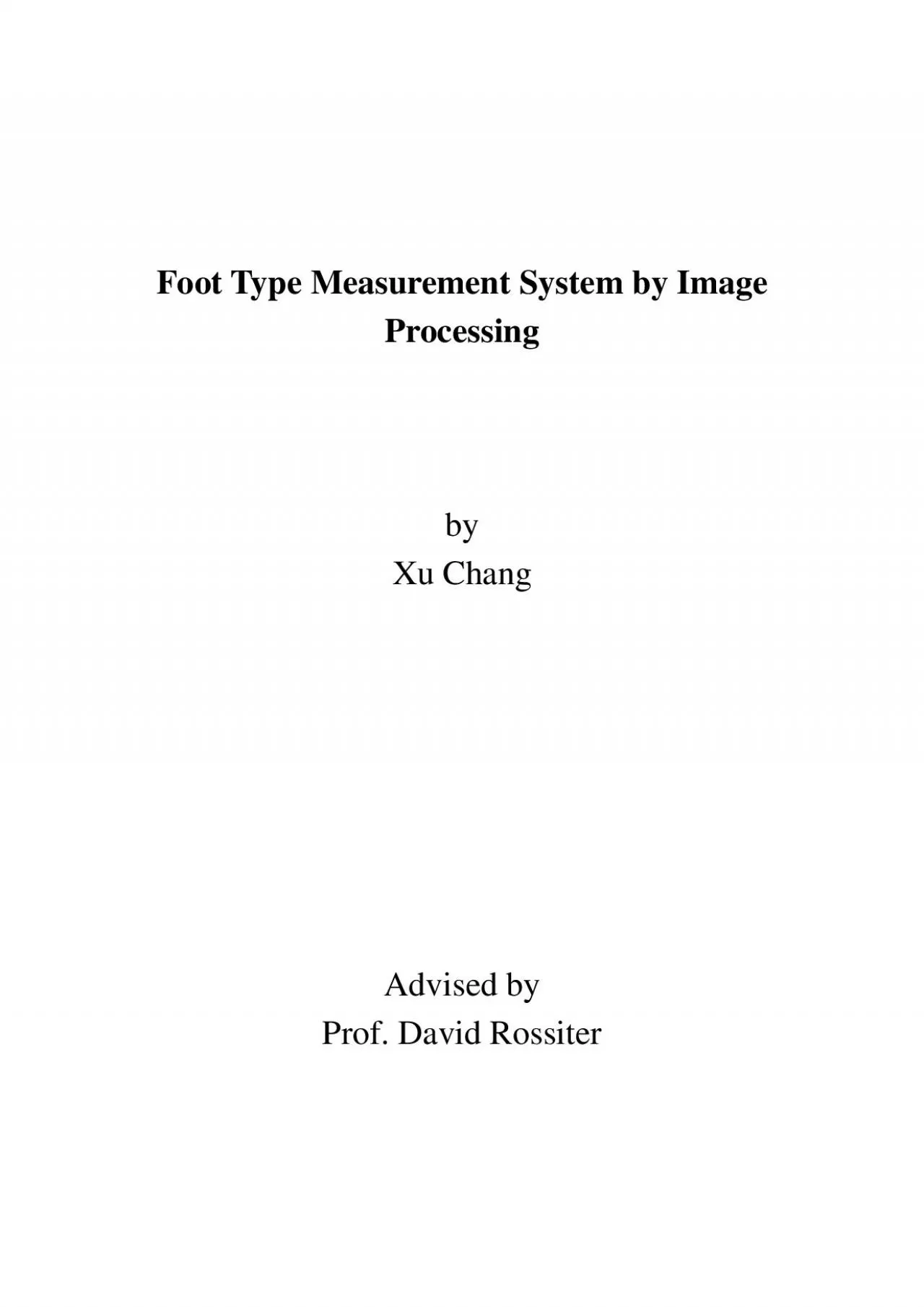 Foot Type Measurement System by Image