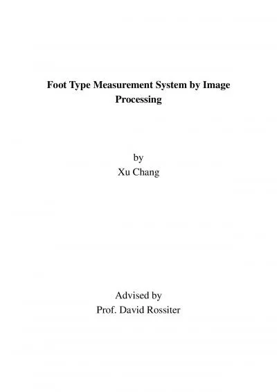 Foot Type Measurement System by Image