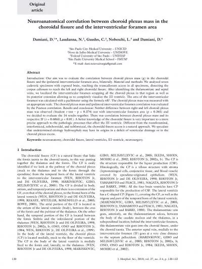 J Morphol Sci 2010 vol 27 no 34 p 130132130