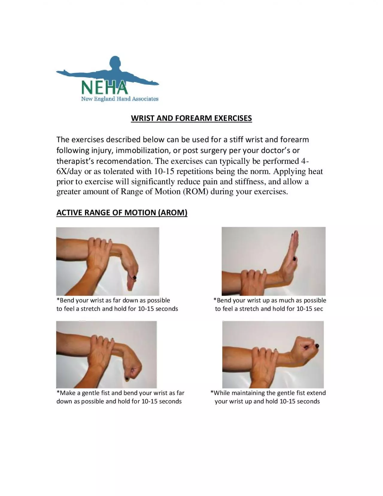 WRIST AND FOREARM EXERCISES