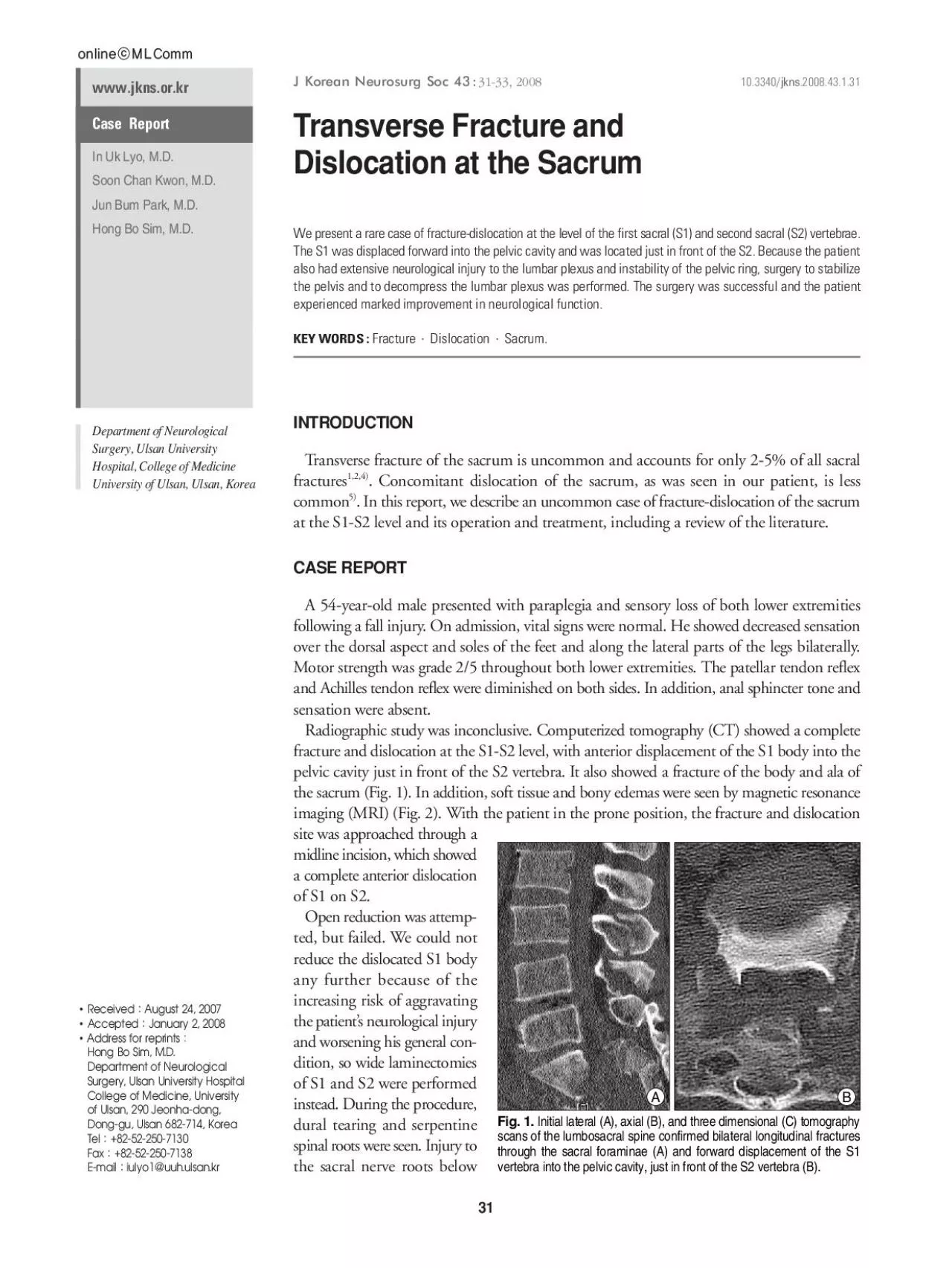 PDF-Initial lateral A axial B and three dimensional C tomographysc