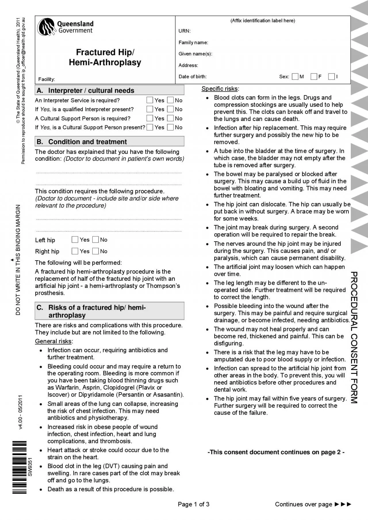 PDF-C Risks of a fractured hip hemi