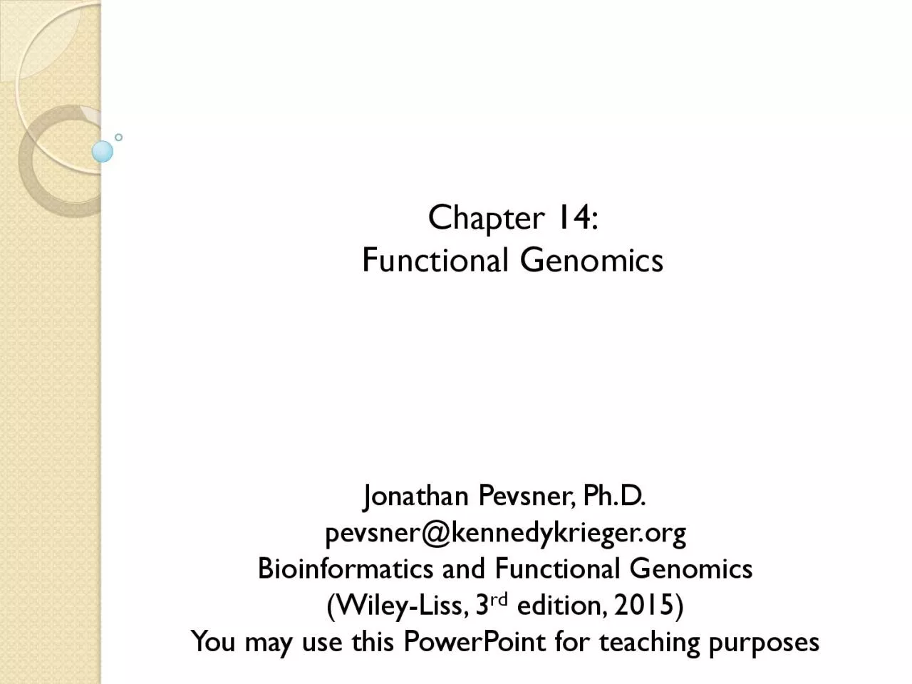 PDF-Chapter 14Functional GenomicsJonathan Pevsner PhDpevsnerkennedykr