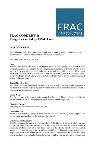 FRAC CODE LIST 1