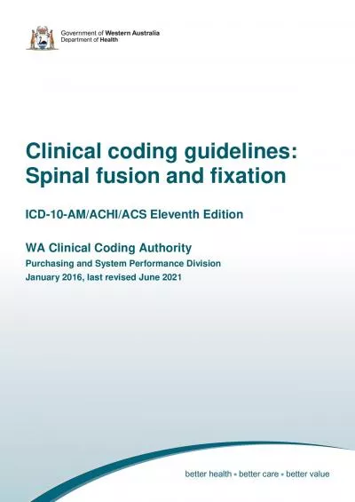 Clinical coding guidelines