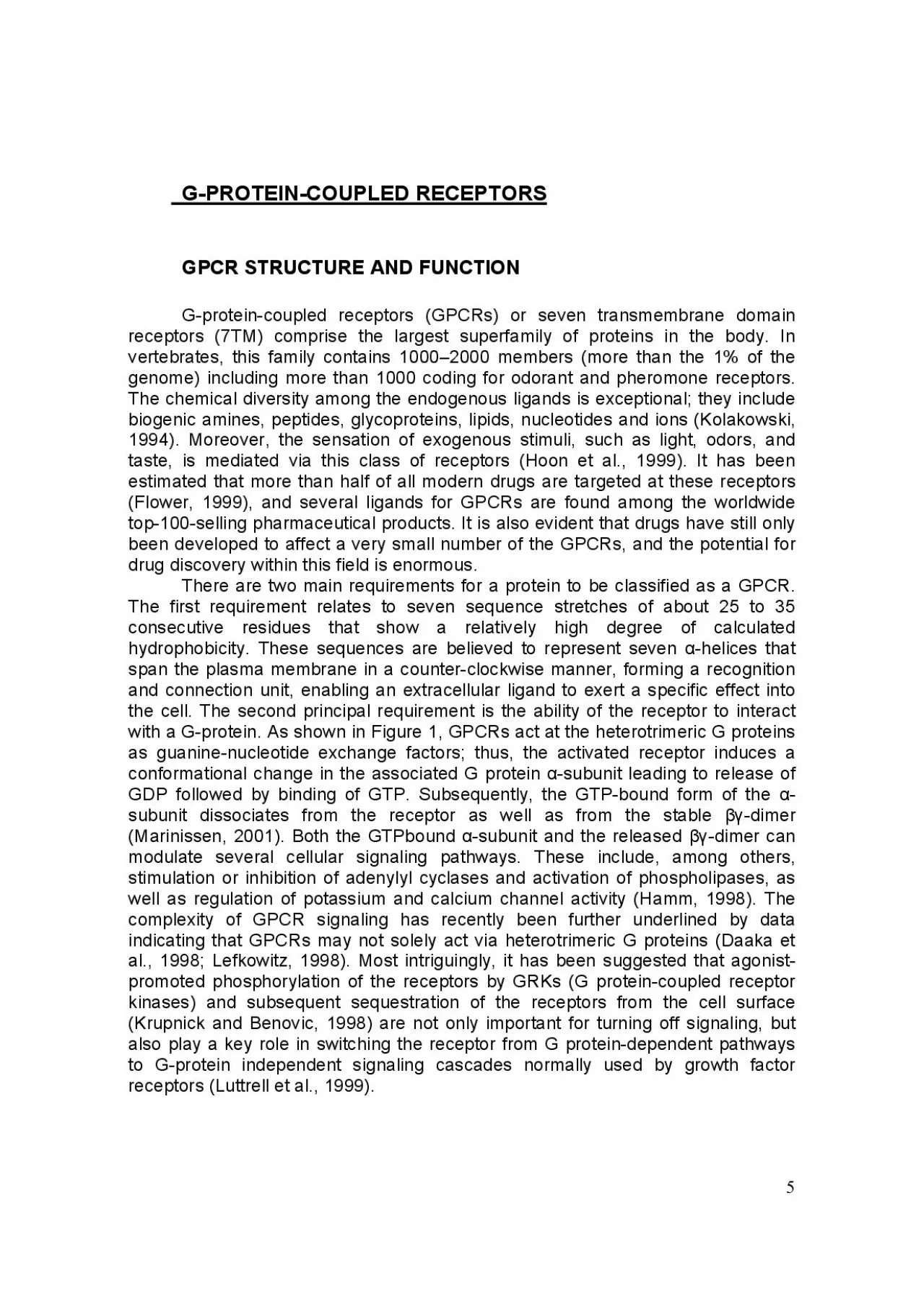 PDF-GPROTEINCOUPLED RECEPTORS