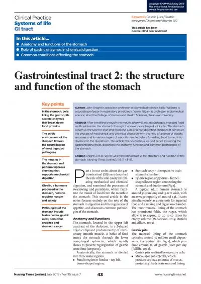 trointestinal GI tract described ating mechanical and chemical diges