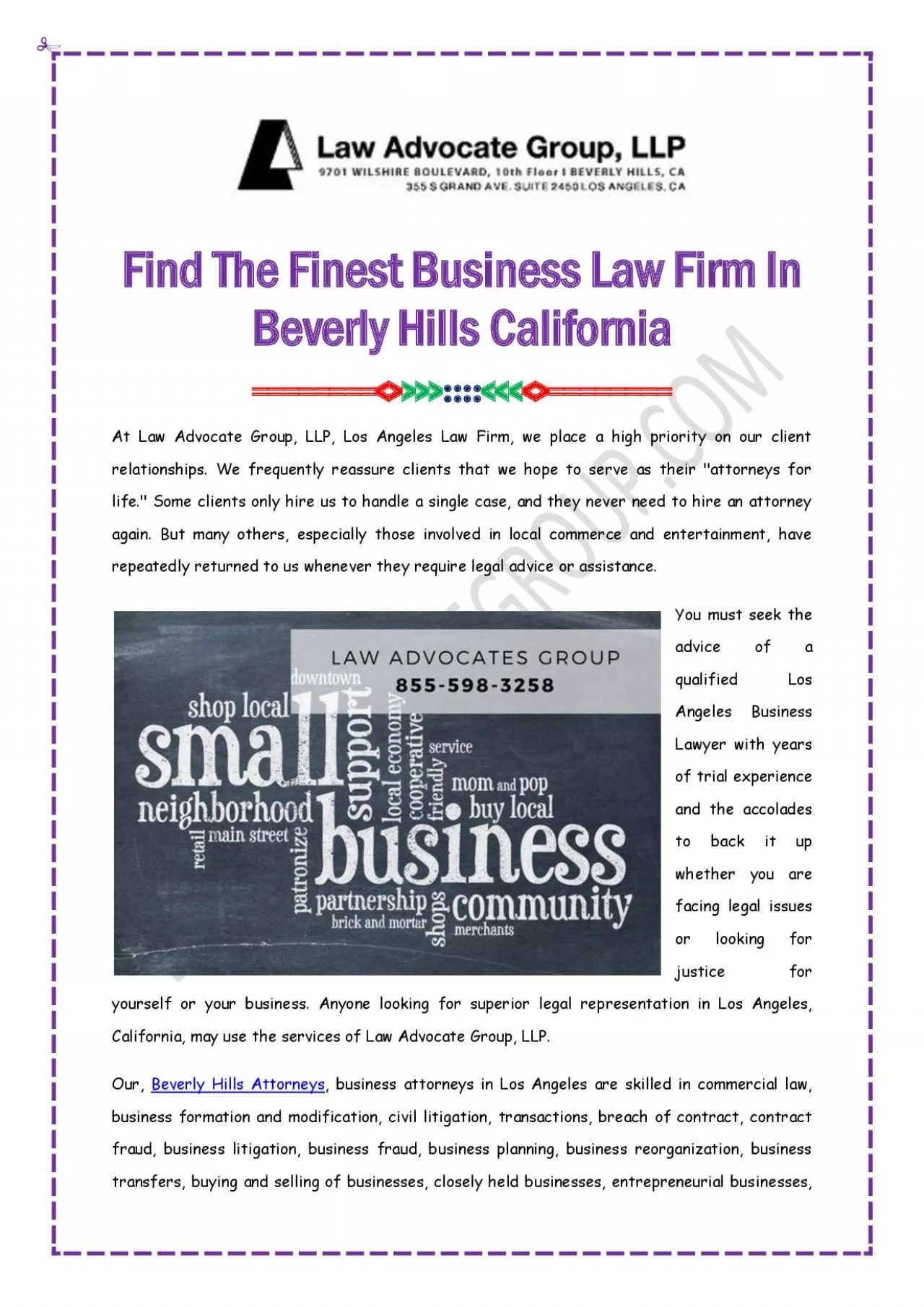 Business Law Firm In Beverly Hills California