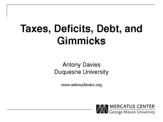 Taxes, Deficits, Debt, and
