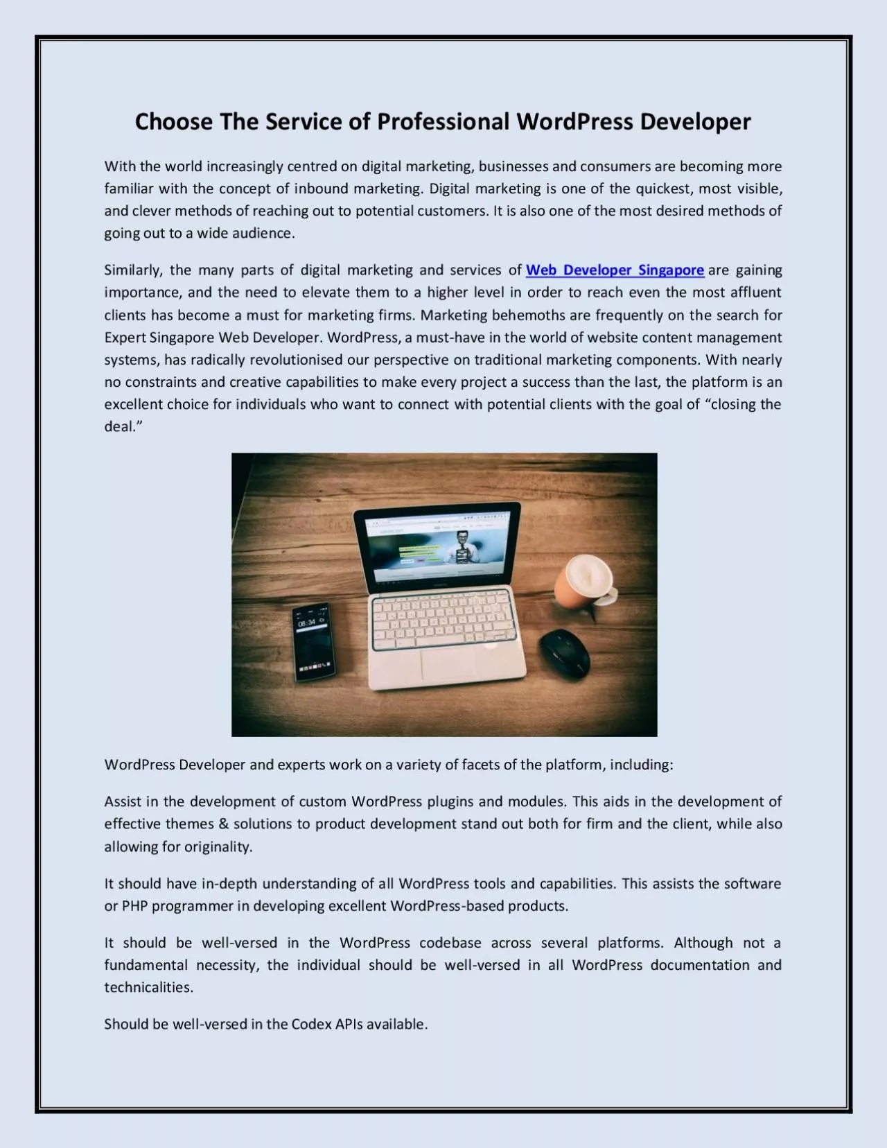 PDF-Choose The Service of Professional WordPress Developer