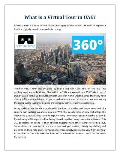 What Is a Virtual Tour in UAE?