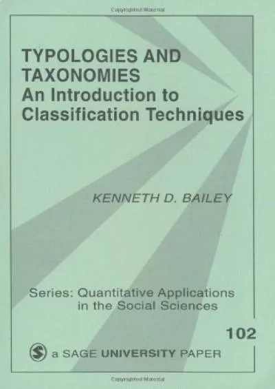 [BOOK]-Typologies and Taxonomies: An Introduction to Classification Techniques (Quantitative