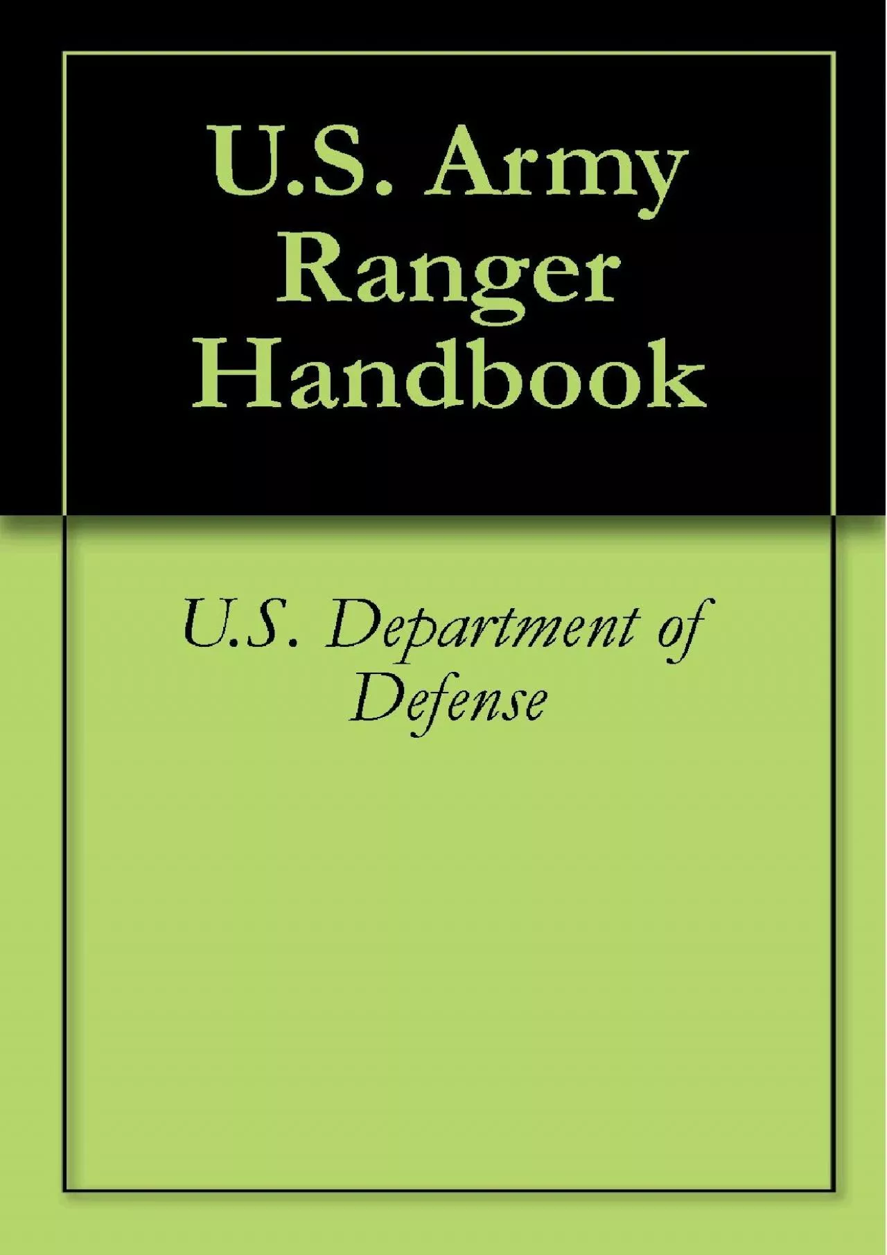 PDF-[BOOK]-U.S. Army Ranger Handbook